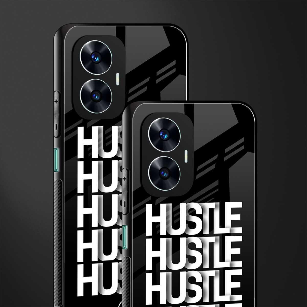 hustle back phone cover | glass case for realme c55