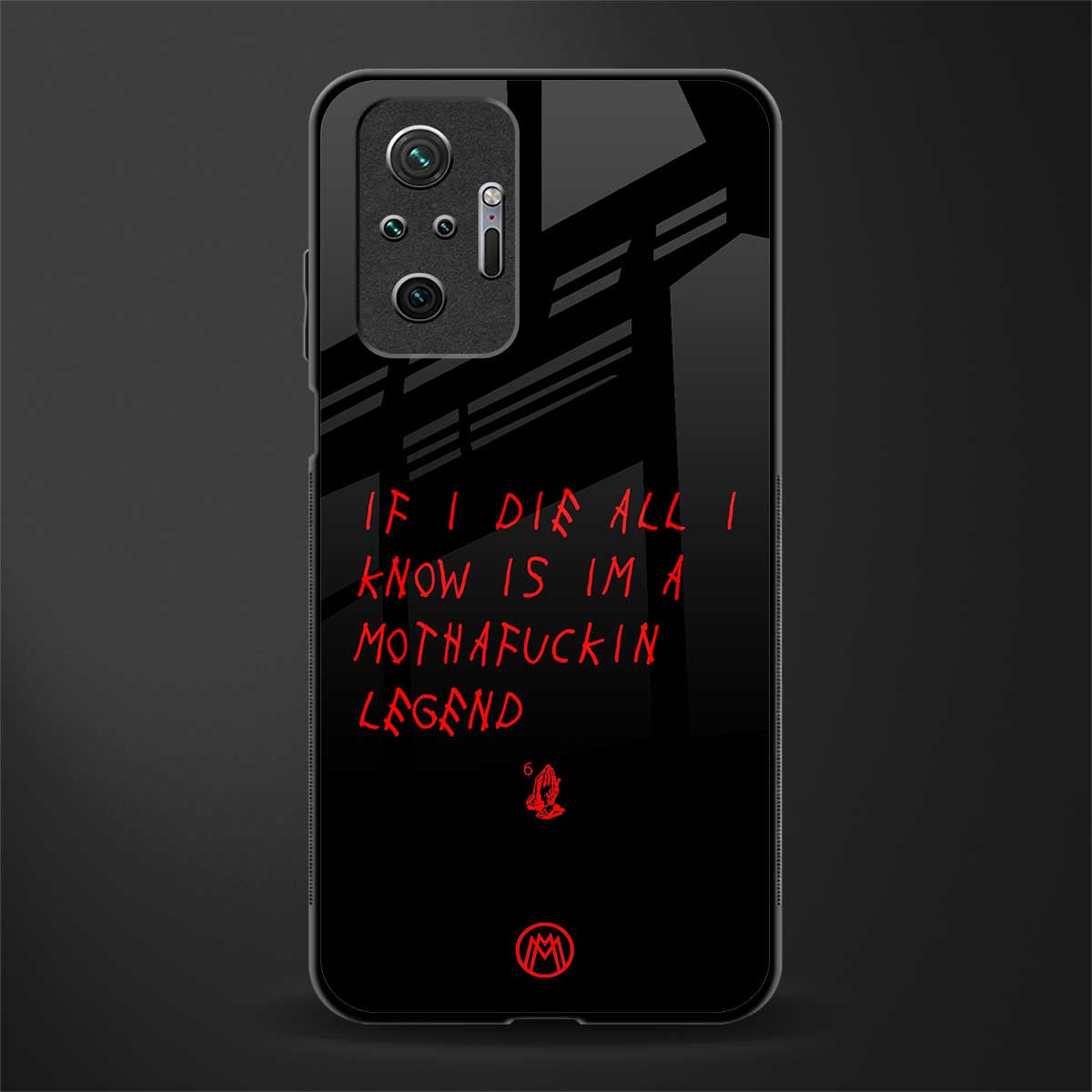 i am a legend glass case for redmi note 10 pro