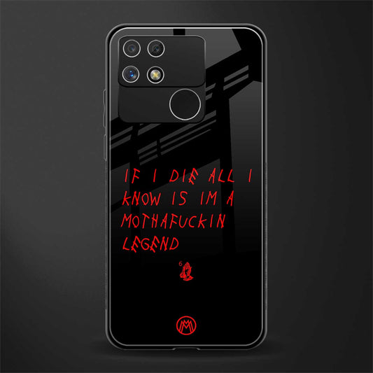 i am a legend back phone cover | glass case for realme narzo 50a