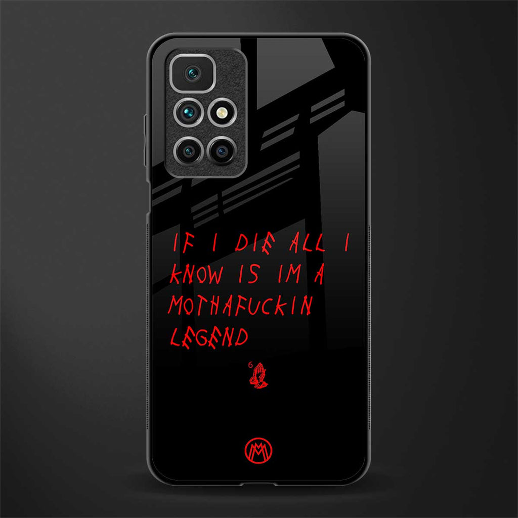 i am a legend glass case for redmi 10 prime