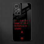 i am a legend glass case for redmi 10 prime
