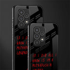 i am a legend back phone cover | glass case for samsung galaxy a53 5g