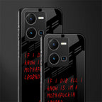 i am a legend back phone cover | glass case for vivo y35 4g