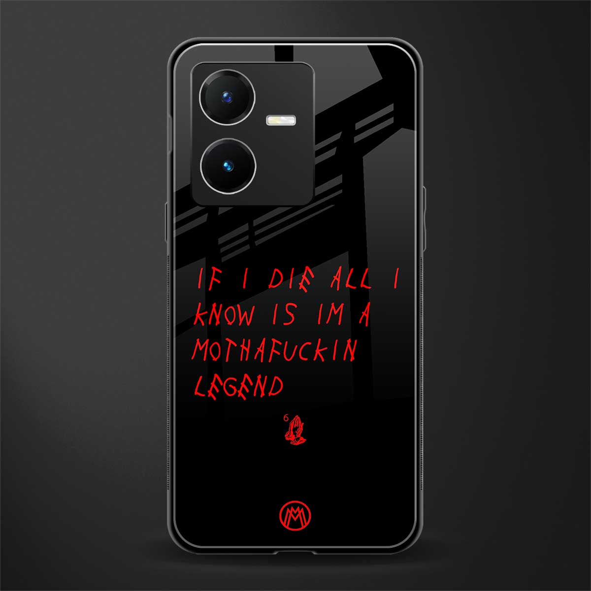 i am a legend back phone cover | glass case for vivo y22