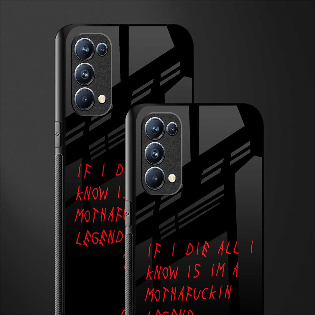 i am a legend back phone cover | glass case for oppo reno 5
