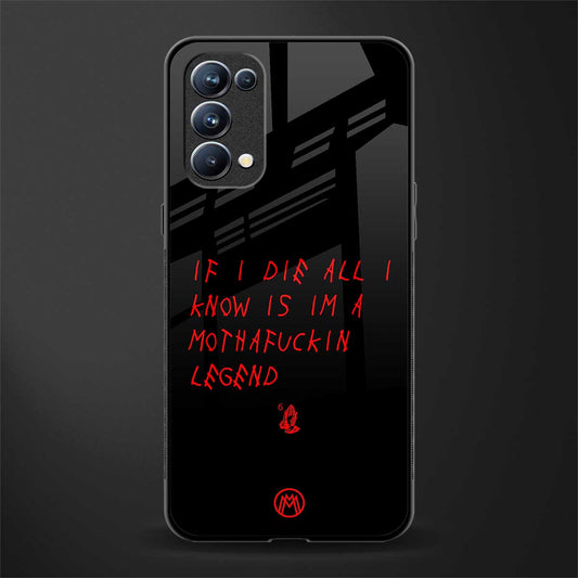 i am a legend back phone cover | glass case for oppo reno 5