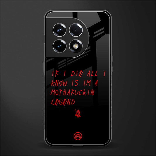 i am a legend back phone cover | glass case for oneplus 11r