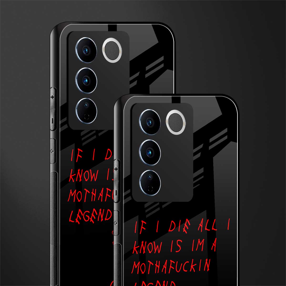 i am a legend back phone cover | glass case for vivo v27 pro 5g