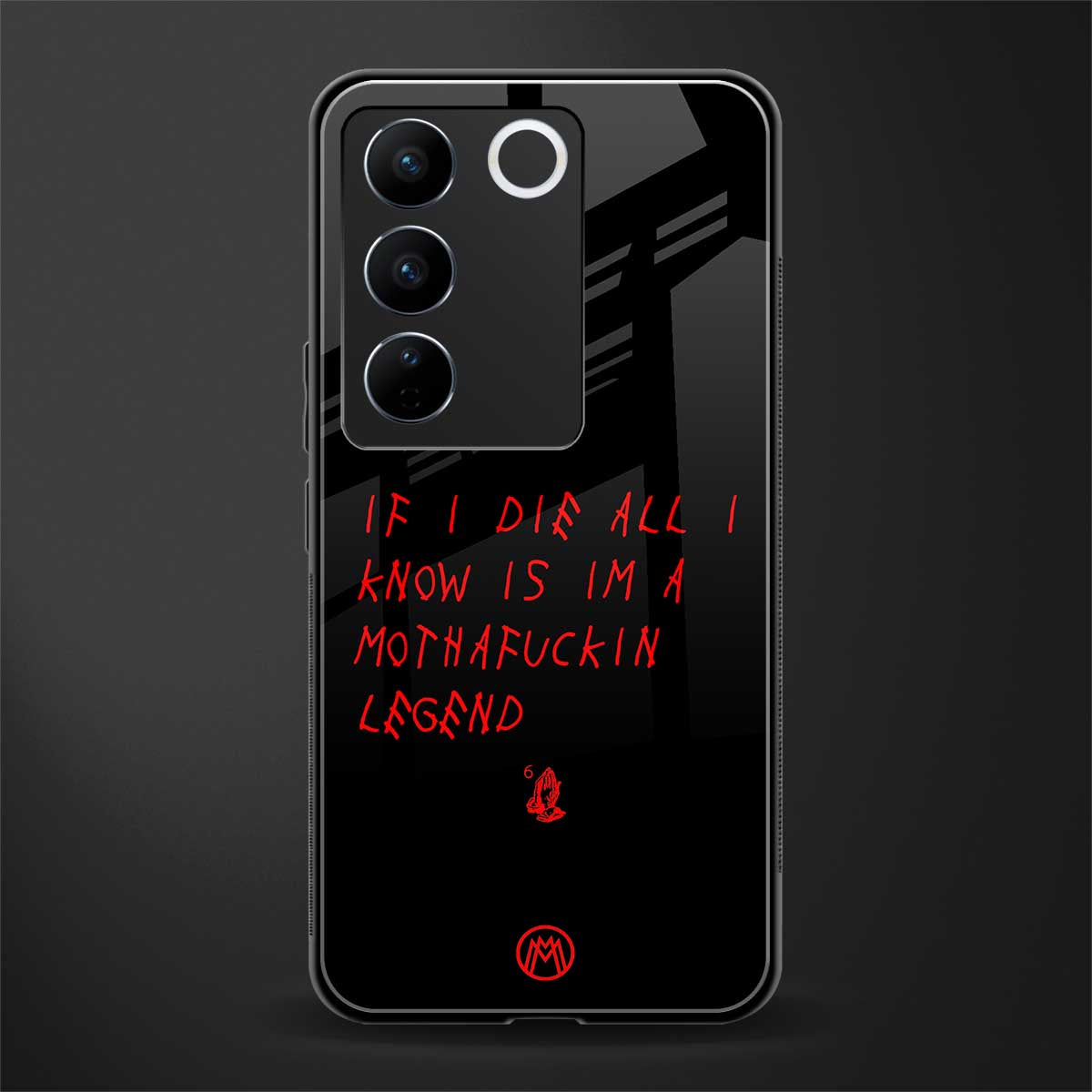 i am a legend back phone cover | glass case for vivo v27 pro 5g