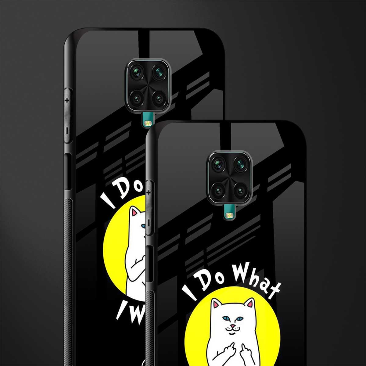 i do what i want glass case for redmi note 9 pro