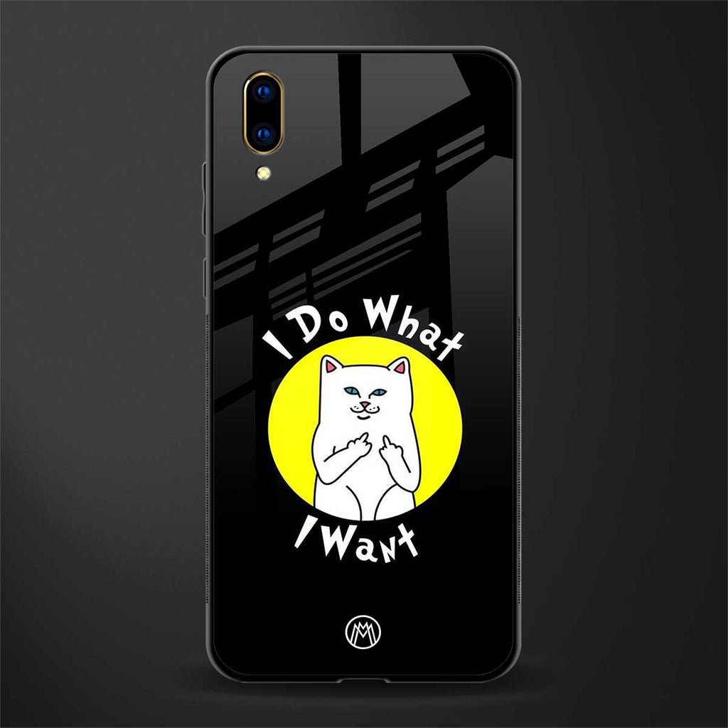 i do what i want glass case for vivo v11 pro