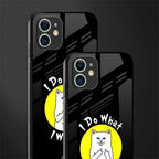 i do what i want glass case for iphone 12 mini