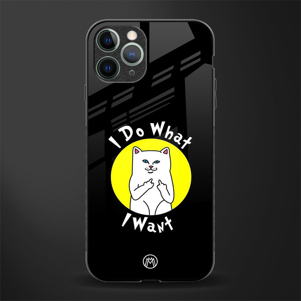 i do what i want glass case for iphone 11 pro