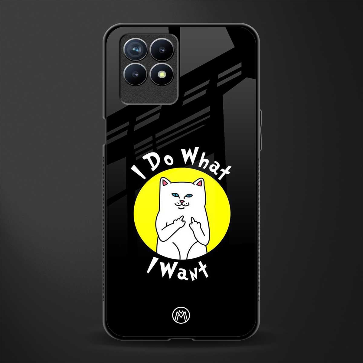 i do what i want glass case for realme 8i
