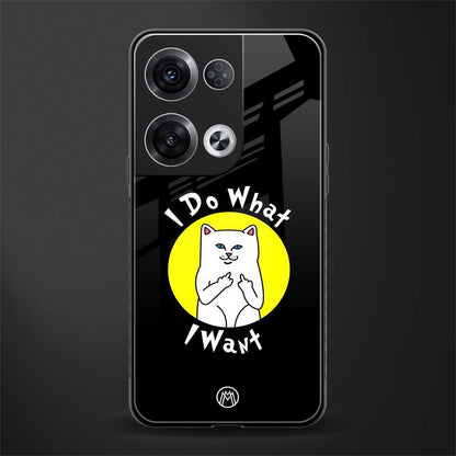 i do what i want back phone cover | glass case for oppo reno 8