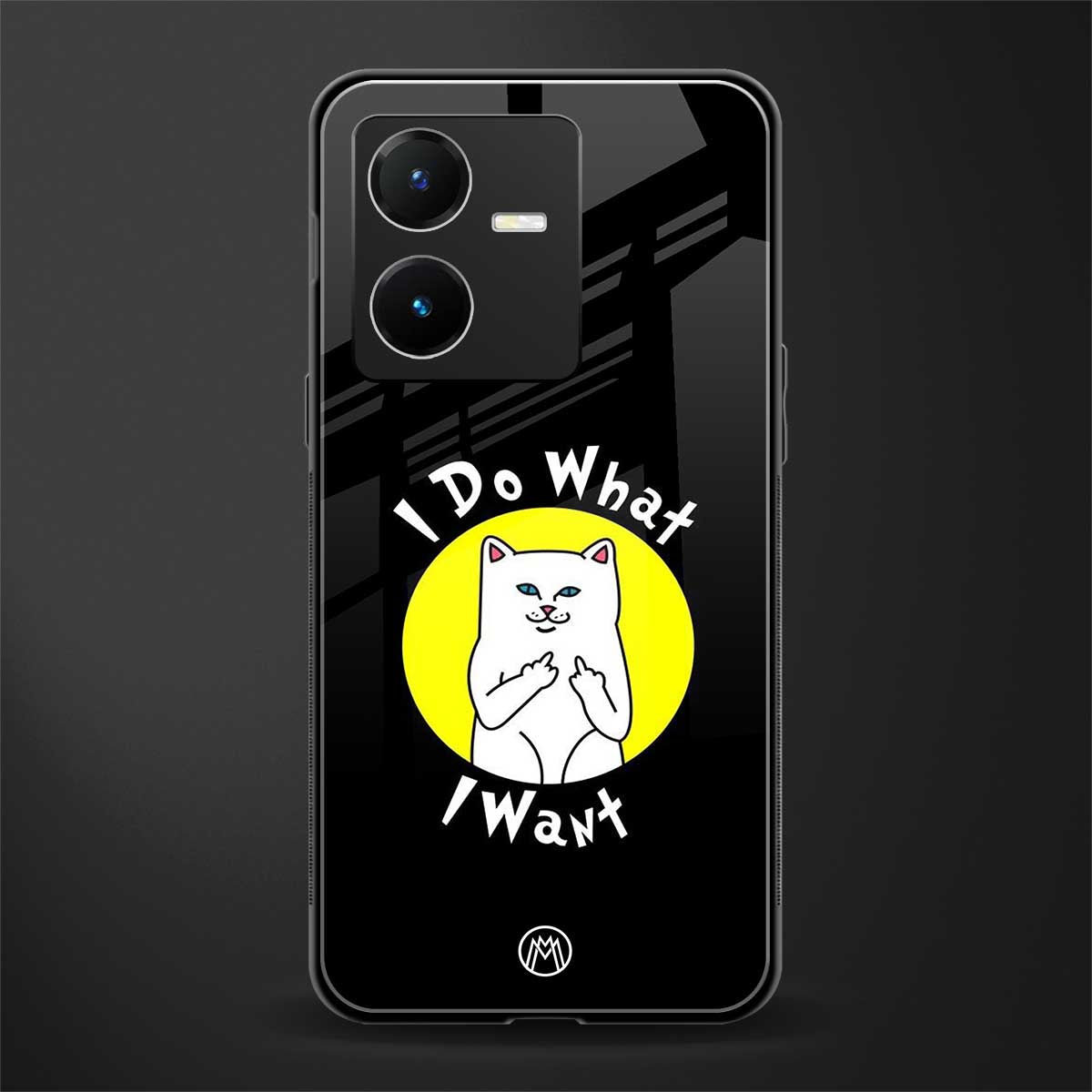 i do what i want back phone cover | glass case for vivo y22