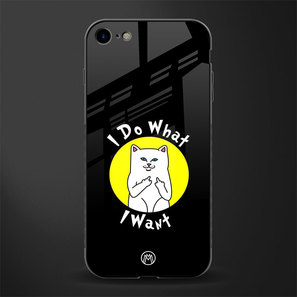 i do what i want glass case for iphone 8
