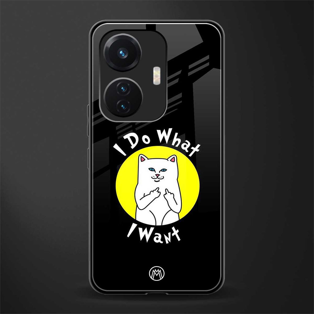 i do what i want back phone cover | glass case for vivo t1 44w 4g