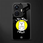 i do what i want back phone cover | glass case for vivo t1 44w 4g
