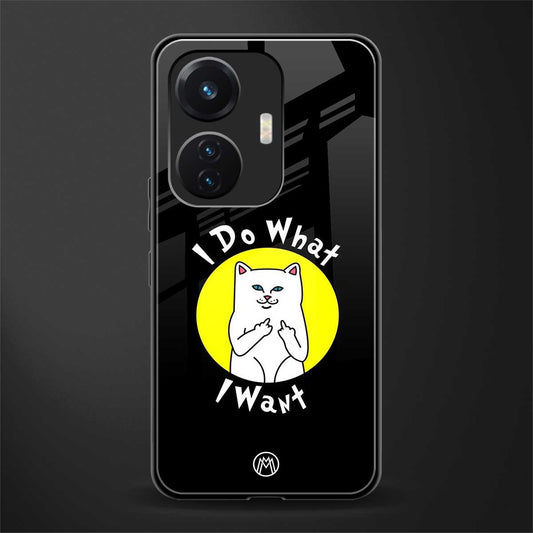 i do what i want back phone cover | glass case for vivo t1 44w 4g