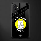 i do what i want back phone cover | glass case for samsun galaxy a24 4g