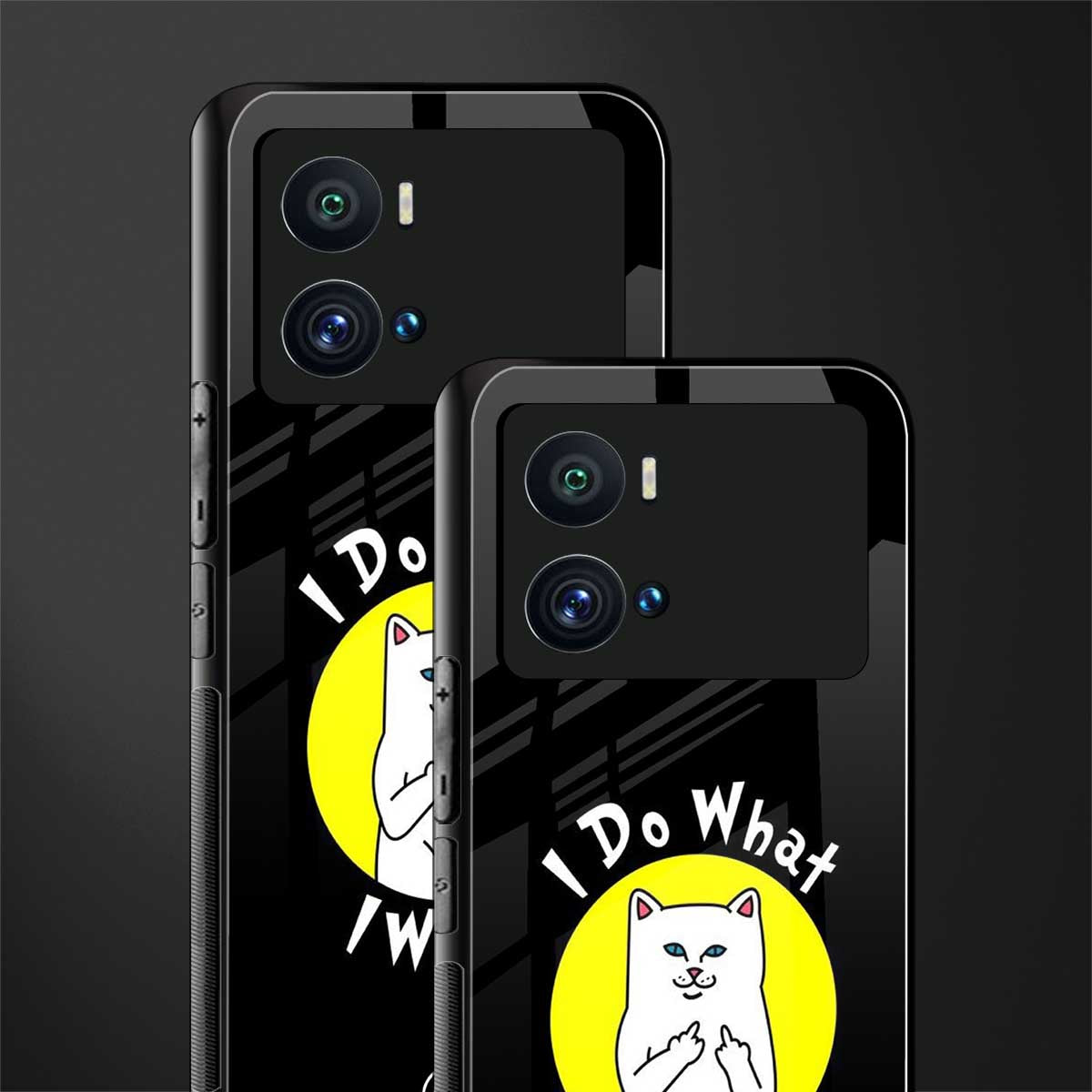 i do what i want back phone cover | glass case for iQOO 9 Pro