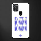 i don't care but i do glass case for samsung galaxy a21s image
