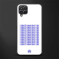 i don't care but i do glass case for samsung galaxy f12 image