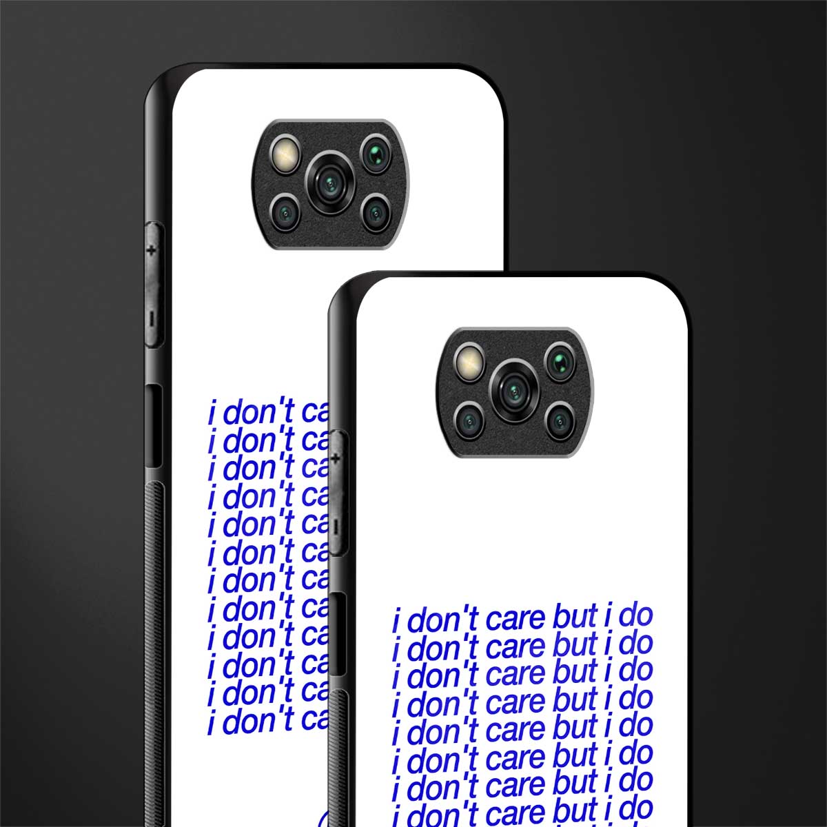 i don't care but i do glass case for poco x3 image-2