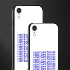 i don't care but i do glass case for iphone xr image-2