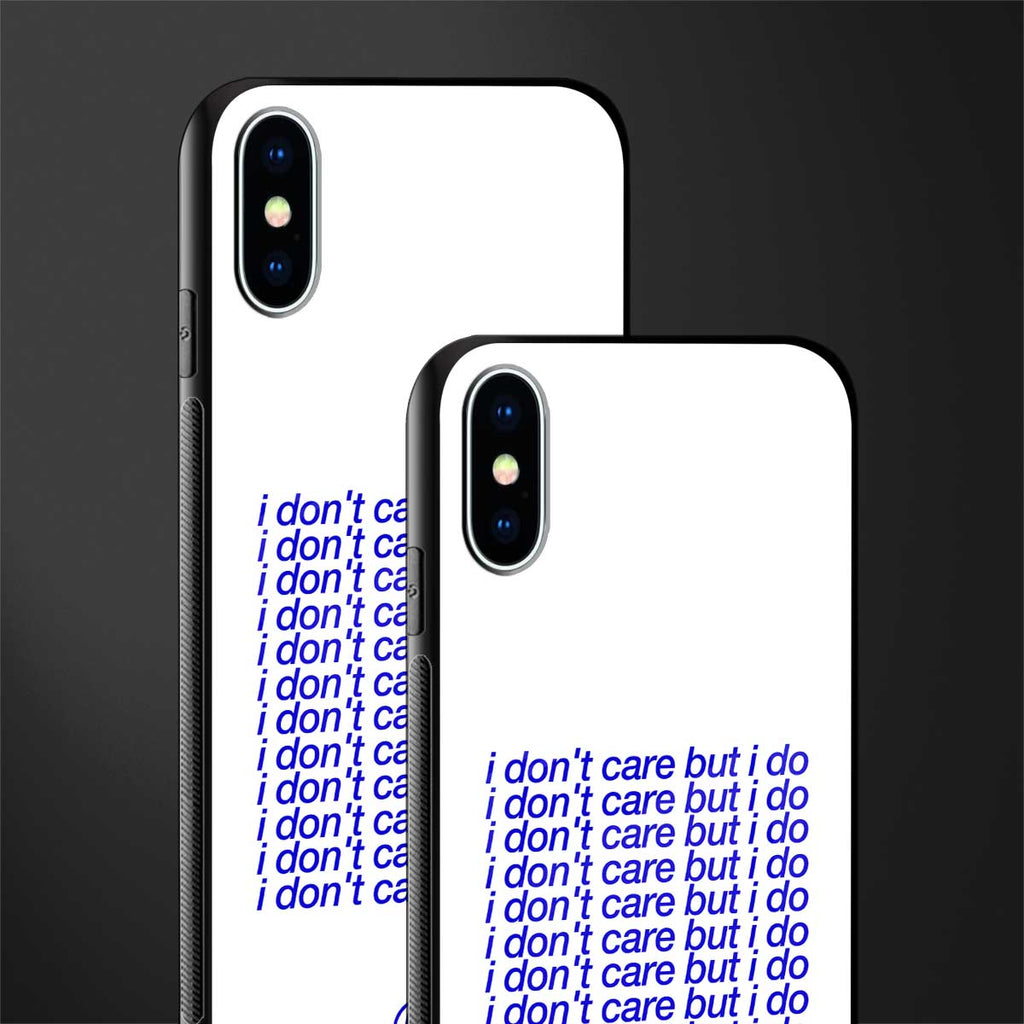 i don't care but i do glass case for iphone xs image-2