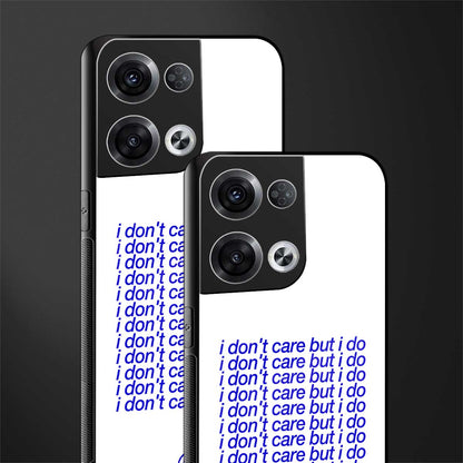 i don't care but i do back phone cover | glass case for oppo reno 8