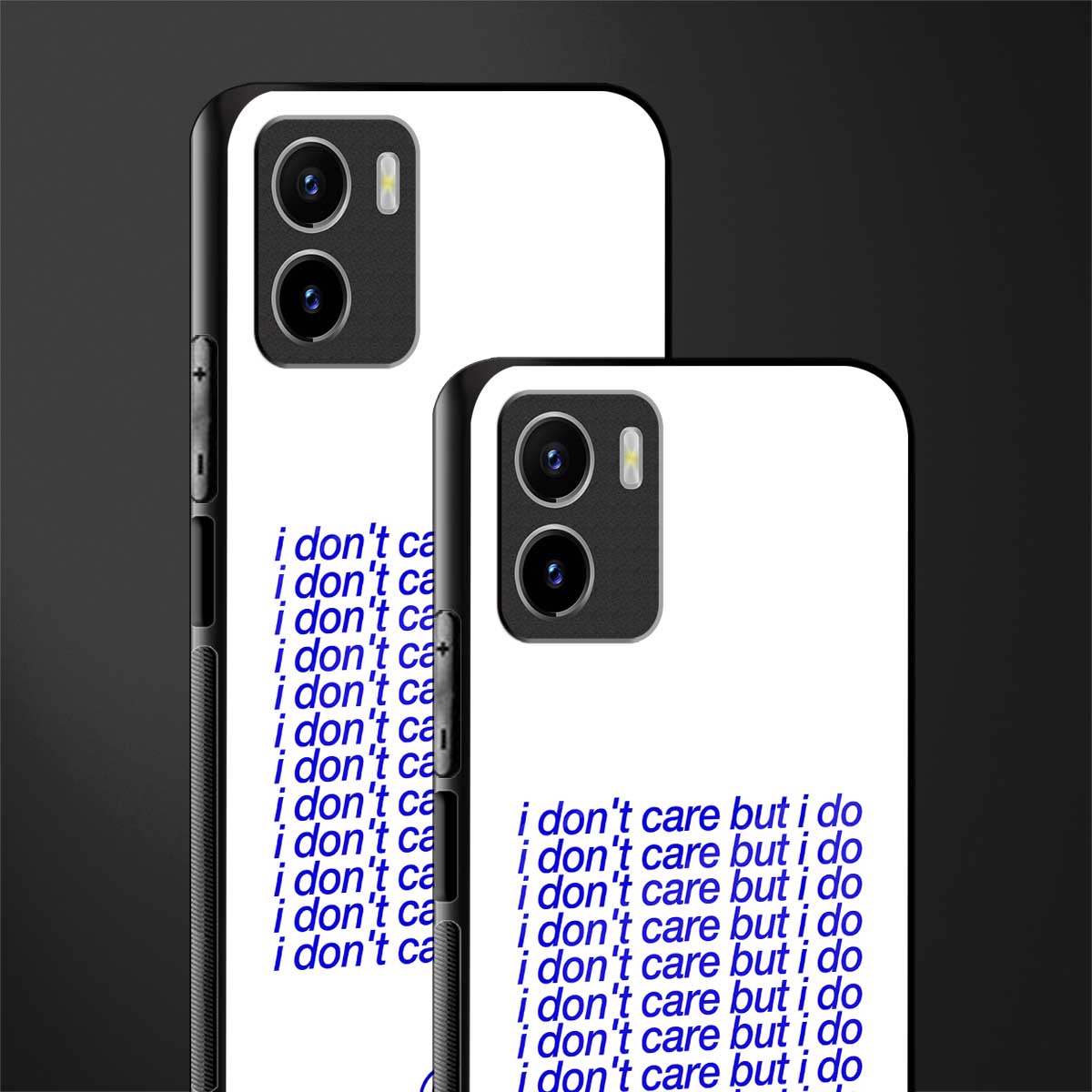 i don't care but i do back phone cover | glass case for vivo y72
