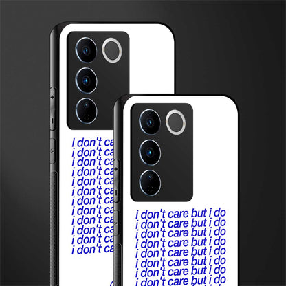 i don't care but i do back phone cover | glass case for vivo v27 pro 5g