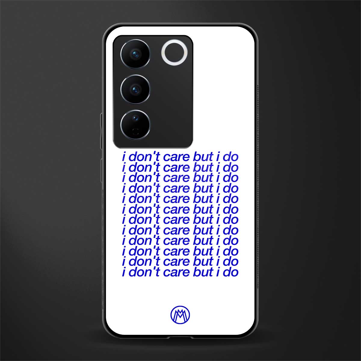 i don't care but i do back phone cover | glass case for vivo v27 pro 5g