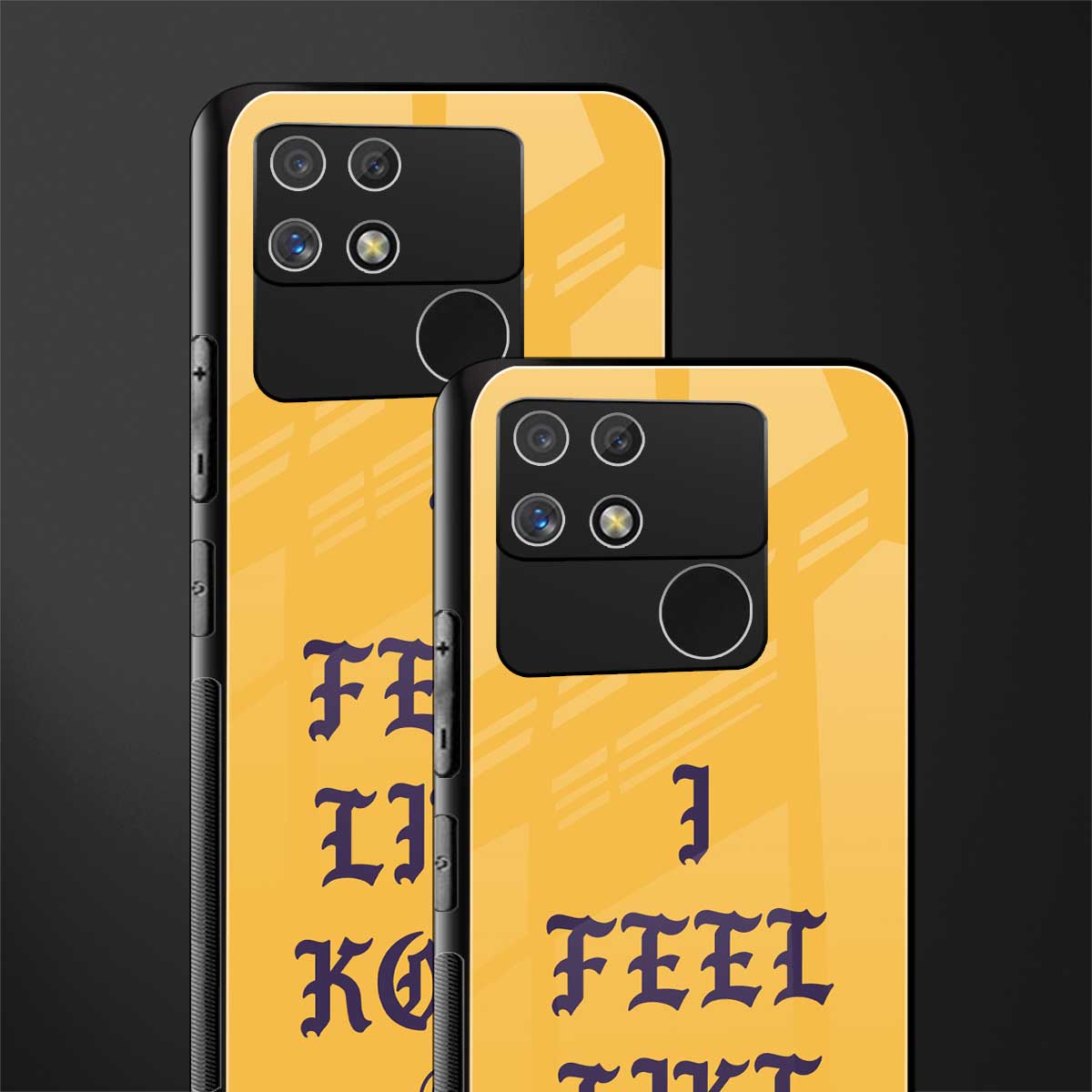 i feel like kobe back phone cover | glass case for realme narzo 50a