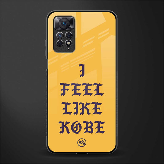 i feel like kobe back phone cover | glass case for redmi note 11 pro plus 4g/5g