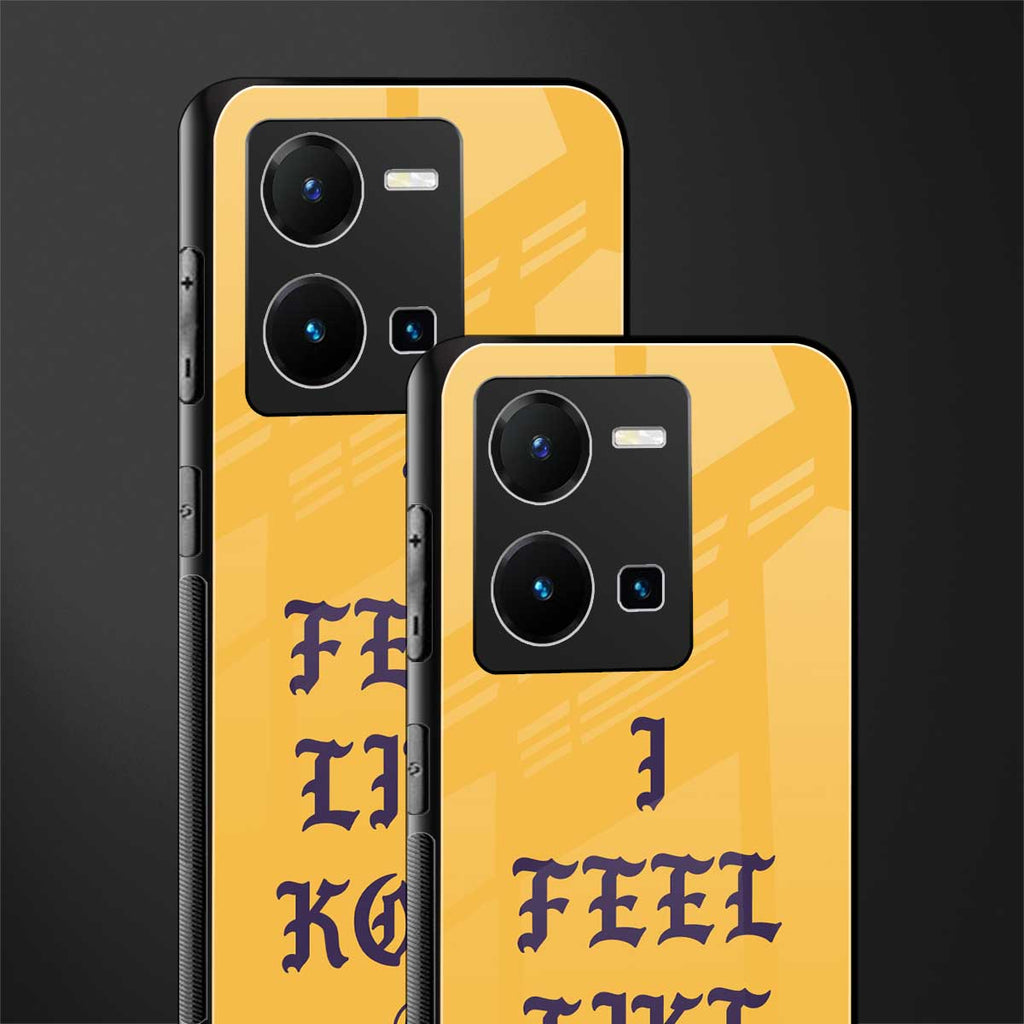 i feel like kobe back phone cover | glass case for vivo y35 4g