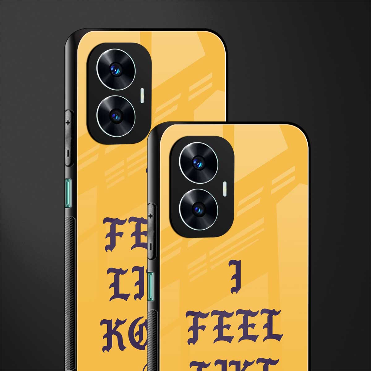 i feel like kobe back phone cover | glass case for realme c55