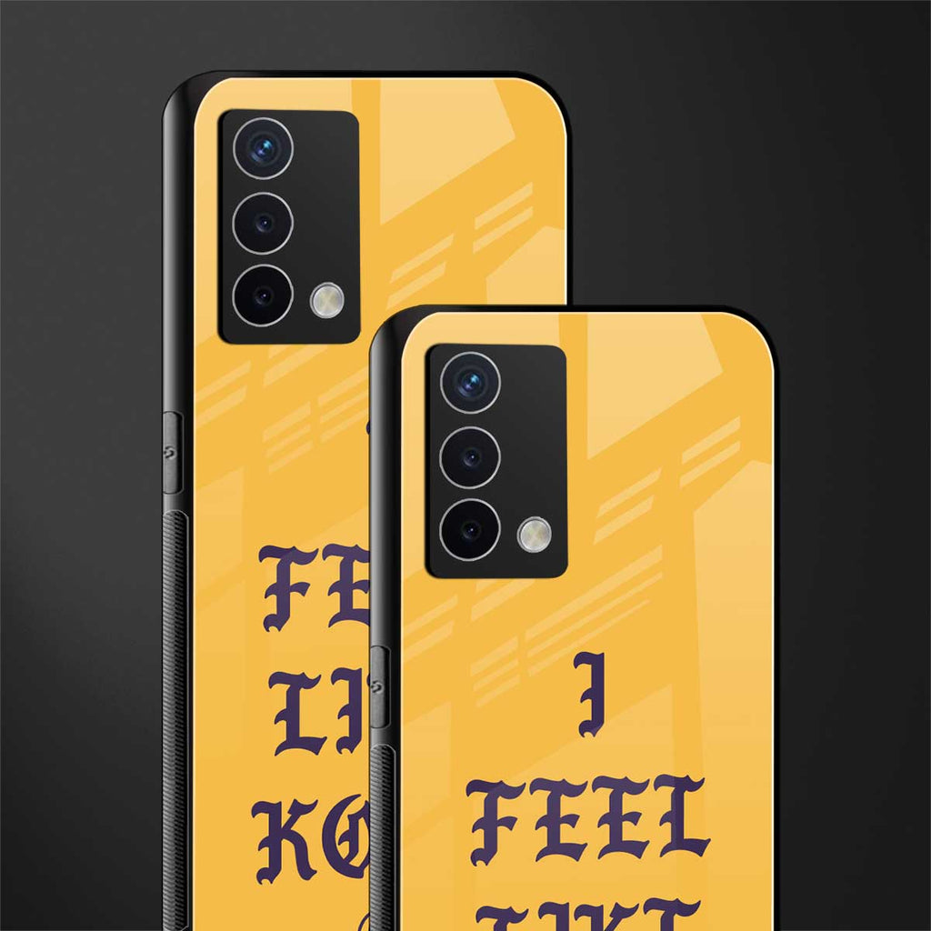 i feel like kobe back phone cover | glass case for oppo a74 4g