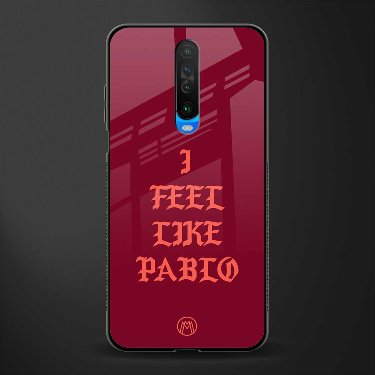 i feel like pablo glass case for poco x2 image