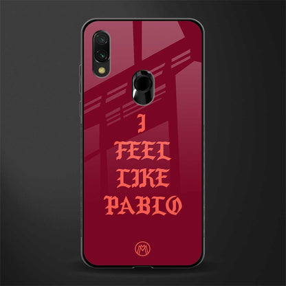 i feel like pablo glass case for redmi y3 image
