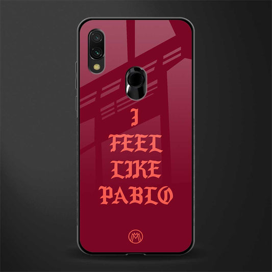 i feel like pablo glass case for redmi y3 image