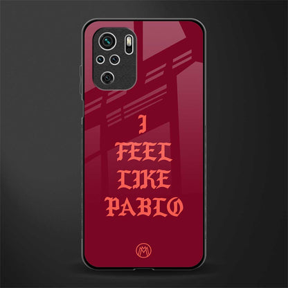 i feel like pablo glass case for redmi note 10s image