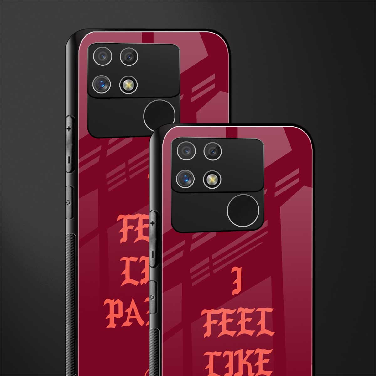 i feel like pablo back phone cover | glass case for realme narzo 50a