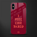 i feel like pablo glass case for iphone xs image