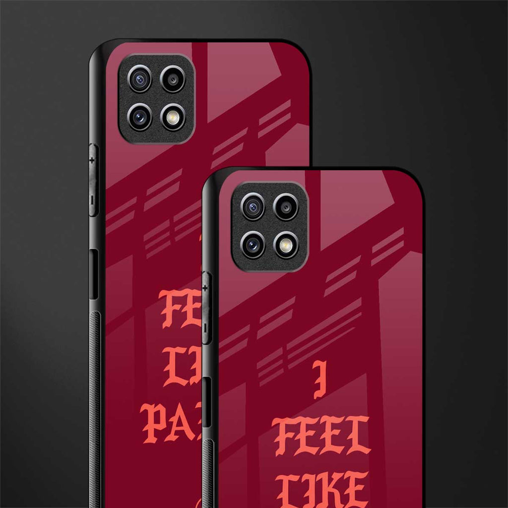 i feel like pablo back phone cover | glass case for samsung galaxy f42