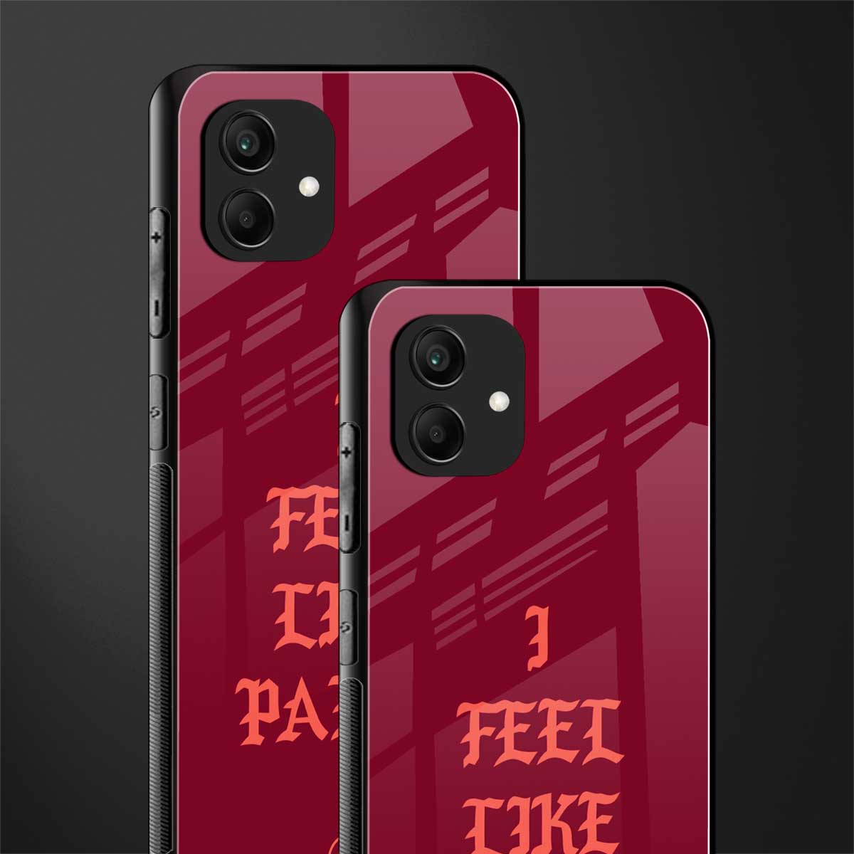 i feel like pablo back phone cover | glass case for samsung galaxy a04