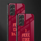 i feel like pablo back phone cover | glass case for samsung galaxy a54 5g