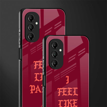 i feel like pablo back phone cover | glass case for samsung galaxy a14 5g